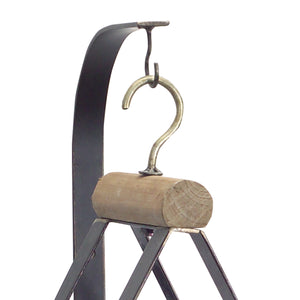 Homeroots Set Of Two Clear Brown And Black Metal Glass And Wood Wall Vases  Metal,Glass,Wood 516333