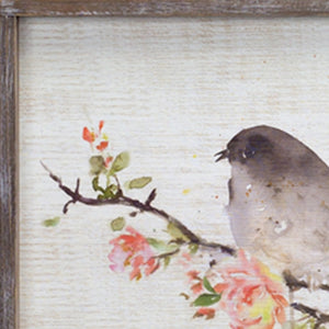 Homeroots Set Of Two 17" X 2" Brown Bird Wood Framed Art  Wood 516336