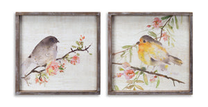 Homeroots Set Of Two 17" X 2" Brown Bird Wood Framed Art  Wood 516336