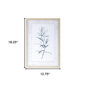 Homeroots Set Of Two 18" X 13" Natural And Gray Leaf Floral Framed Art  Manufactured Wood 516347