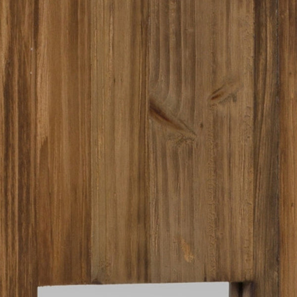 Homeroots 29" Brown Wood Framed Accent Mirror   516370