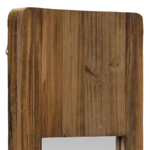 Homeroots 29" Brown Wood Framed Accent Mirror   516370