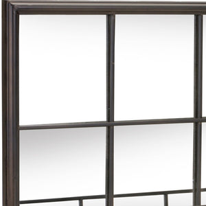 Homeroots 18" Black Iron Framed Accent Mirror   516378