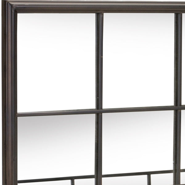 Homeroots 18" Black Iron Framed Accent Mirror   516378