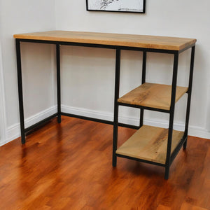 Homeroots 42" Modern Industrial Solid Wood & Metal Computer Desk - Stylish, Durable & Functional Workspace Solution   516426