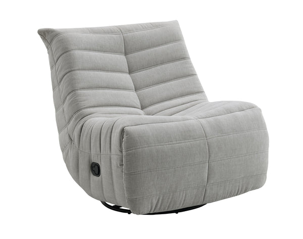 English Elm Talmon Plush Chenille Glider Recliner with 360° Swivel, Manual Recline, Foam Comfort, Low Clearance Oyster grey 37.5 L x 32.7 W x 37 H B2726P245871