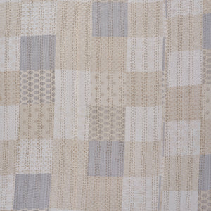 Homeroots Cream Knitted Cotton Geometric Throw Cream Cotton 516523