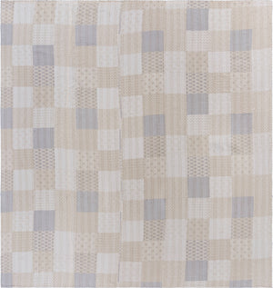 Homeroots Cream Knitted Cotton Geometric Throw Cream Cotton 516524