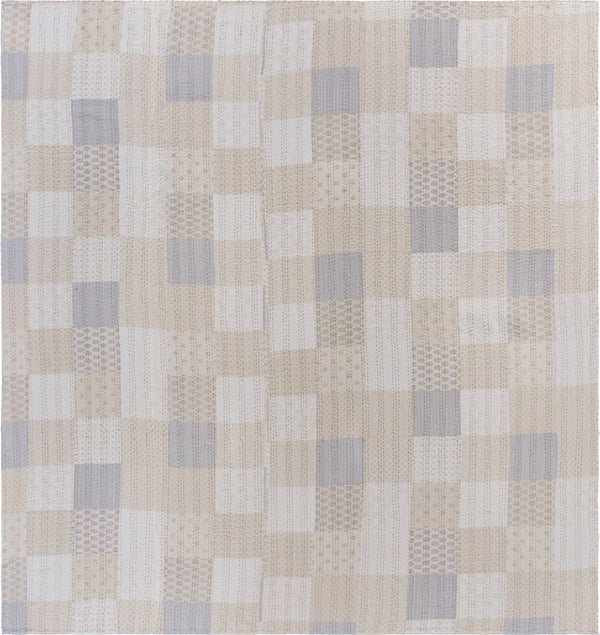 Homeroots Cream Knitted Cotton Geometric Throw Cream Cotton 516525