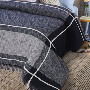Homeroots Blue Woven Cotton Geometric Throw  Cotton 516527