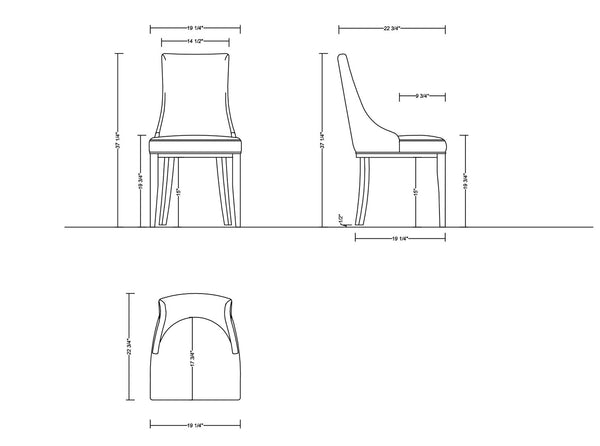 English Elm Shubert Vegan Leather & Velvet Dining Chair Set Of 2 - Modern Light Gray, Fully Assembled Comfort B365P397809-GIGA