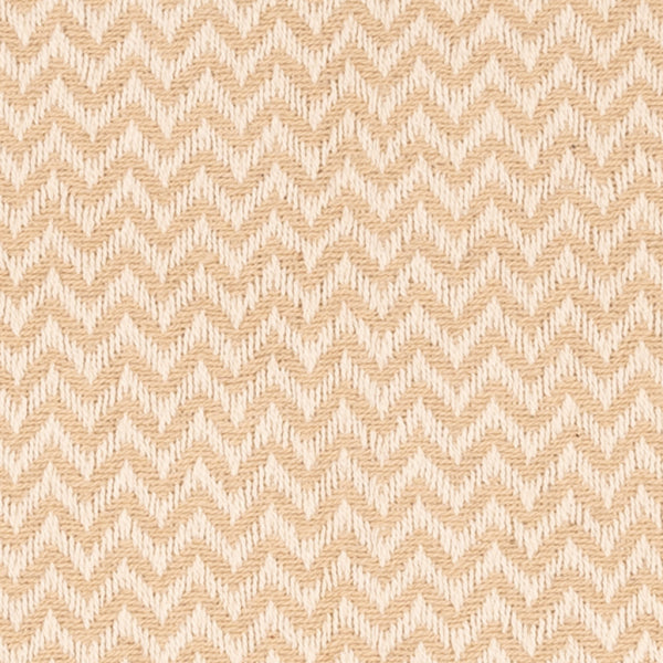 Homeroots 30" X 30" Beige And Cream 100% Cotton Chevron Zippered Pillow   516867