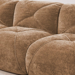 English Elm U-shaped Modular Cloud Sofa Tufted Velvet High Density Foam for Home Theater Lounge W714S01599