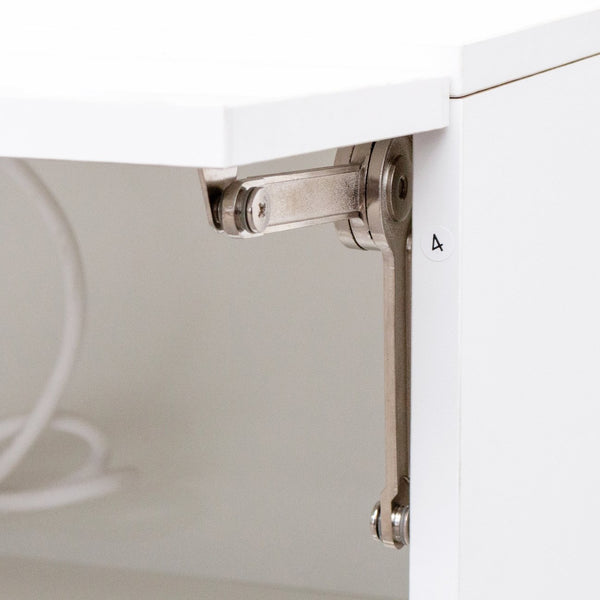 English Elm 180 Wall Mounted Floating 80" TV Stand with 20-Color LED Accent Lighting and Built-In Charging Station White W331P225207