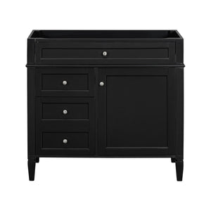 English Elm 36'' Modern Bathroom Vanity Cabinet With 2 Drawers, Tip-Out Storage & Solid Wood Frame Design N710P256582B