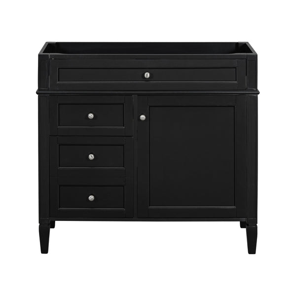 English Elm 36'' Modern Bathroom Vanity Cabinet With 2 Drawers, Tip-Out Storage & Solid Wood Frame Design N710P256582B