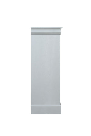 English Elm Platinum Five-Drawer Chest with Sleek Metal Handles, Spacious Storage, Modern Luxury Finish B062P209039