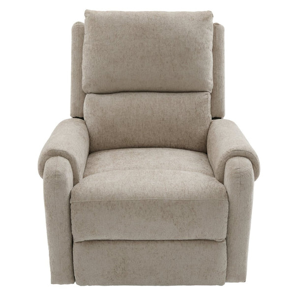English Elm Manual Recliner Swivel Rocker Massage Chair Chenille Nursery and Living Room Seat Oatmeal N763P347287O