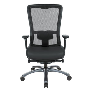 OSP Home Furnishings Progrid Ergonomic Mesh Office Chair with Lumbar Support and Padded Seat for All Day Black 97720-R107