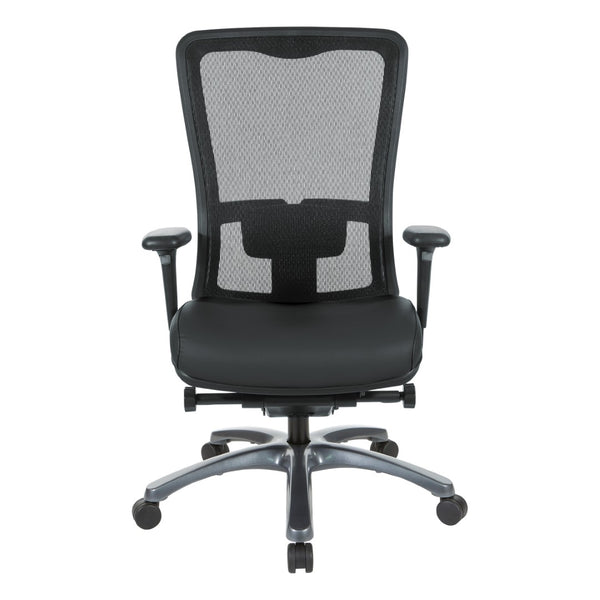 OSP Home Furnishings Progrid Ergonomic Mesh Office Chair with Lumbar Support and Padded Seat for All Day Black 97720-R107