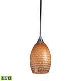 Mulinello 6'' Wide 1-Light Mini Pendant - Satin Nickel - Includes LED Bulb 517-1C-LED Elk Lighting