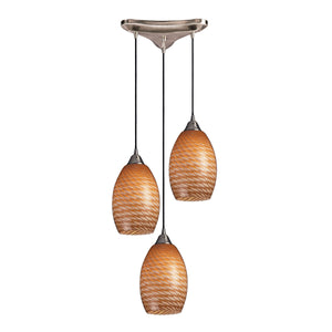 Mulinello 10'' Wide 3-Light Mini Pendant - Satin Nickel 517-3C Elk Lighting