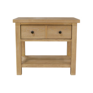 Alpine Furniture Emilia Modern Farmhouse One-Drawer Nightstand In Warm Oak — Soft-Close Drawer, Open Shelf, Fully Assembled 5170-02