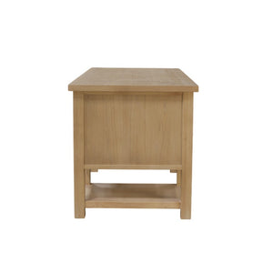 Alpine Furniture Emilia Modern Farmhouse Desk 60" X 28" – Fully Finished All-Sides, Oak-Tone Storage & Ready-To-Use 5170-65