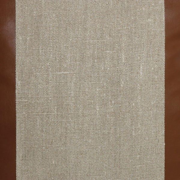 Homeroots 20" X 20" Beige And Brown Linen Striped Zippered Pillow   517025