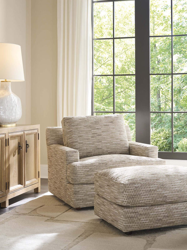Millington Tailored Ottoman Artisan Crafted with Ultra Down Cushion for Living Rooms
