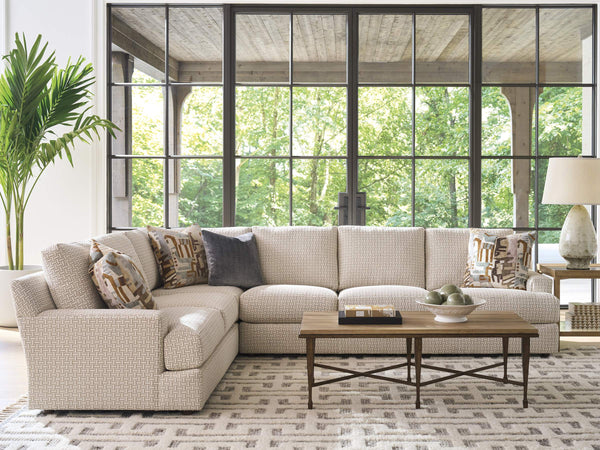 Millington Barclay Butera Transitional Sectional Artisan Crafted Tailored Living Room Sofa