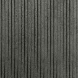 English Elm L-Shaped 4-Seat Corduroy Sofa With Ottoman & Storage, Deep Seat, Cup Holders, Modern Grey Comfort W1117S00216