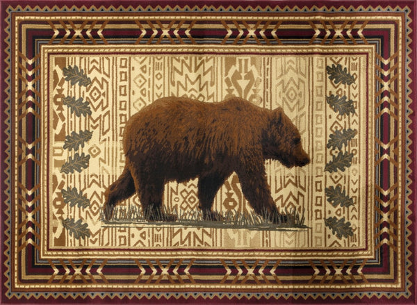 English Elm Nature'S Lodge-Inspired Area Rug - 5'3" X 7'3" Durable, Rustic Design For High-Traffic Spaces B186P180965
