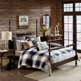 Madison Park Signature Urban Cabin Farm House Cotton Jacquard Comforter Set MPS10-346 Brown