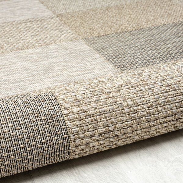 HomeRoots 5' Gray Geometric Handmade Area Rug – Versatile Indoor/Outdoor Decor for Modern Spaces & Patios 7'10" x 9'6" 517466