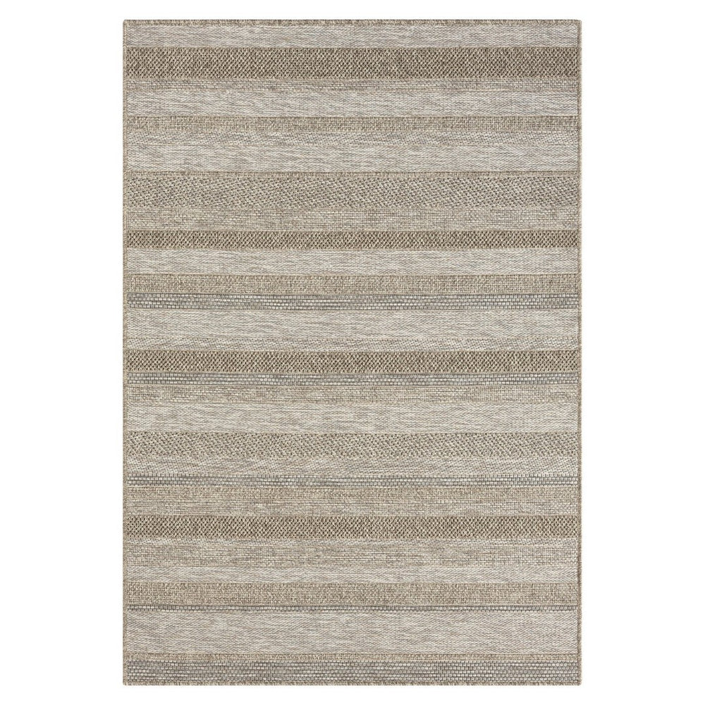 HomeRoots 5' Gray Striped Handmade Area Rug – Versatile Indoor-Outdoor Style for Modern and Traditional Spaces 5' x 7' 517467