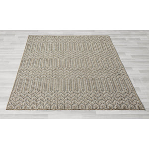 HomeRoots 5' Gray Chevron Handmade Area Rug - Stylish, Versatile Indoor Outdoor Décor for Any Space 5' x 7' 517471