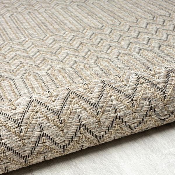 HomeRoots 5' Gray Chevron Handmade Area Rug - Stylish, Versatile Indoor Outdoor Décor for Any Space 5' x 7' 517471