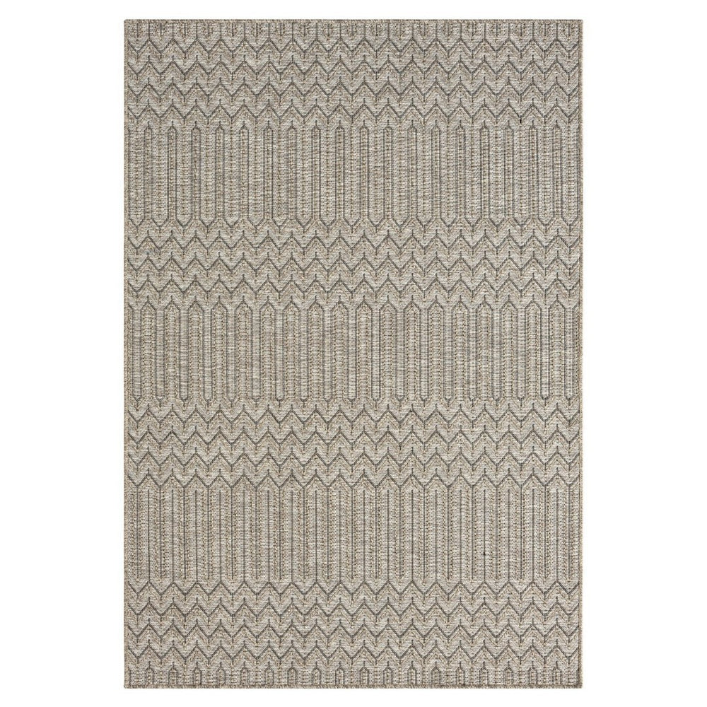 HomeRoots 5' Gray Chevron Handmade Area Rug - Stylish, Versatile Indoor Outdoor Décor for Any Space 7'10" x 9'6" 517472