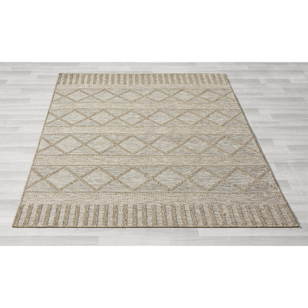 HomeRoots 5' Gray Striped Handmade Area Rug – Versatile Indoor Outdoor Design for Timeless Style & Durability 5' x 7' 517473