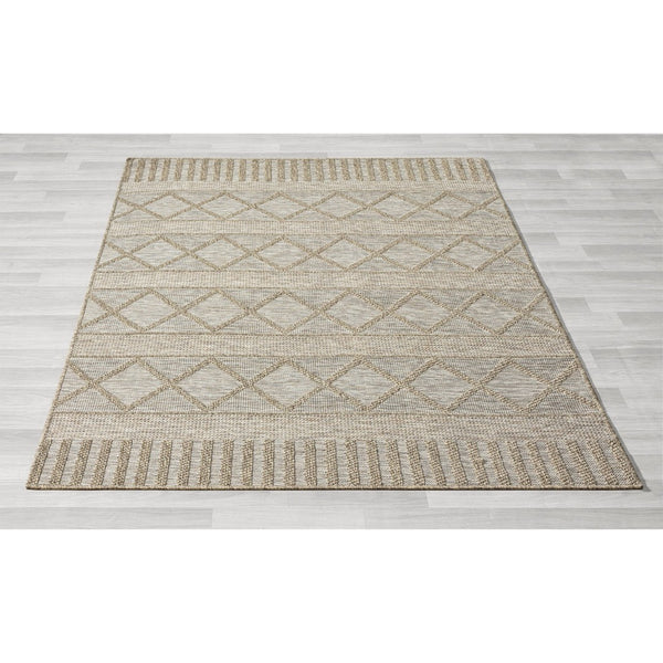 HomeRoots 5' Gray Striped Handmade Area Rug – Versatile Indoor Outdoor Design for Timeless Style & Durability 5' x 7' 517473