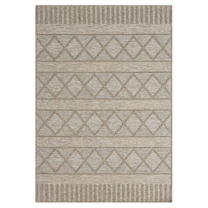 HomeRoots 5' Gray Striped Handmade Area Rug – Versatile Indoor Outdoor Design for Timeless Style & Durability 7'10" x 9'6" 517474