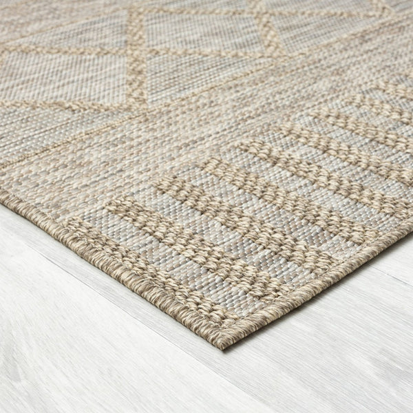 HomeRoots 5' Gray Striped Handmade Area Rug – Versatile Indoor Outdoor Design for Timeless Style & Durability 7'10" x 9'6" 517474