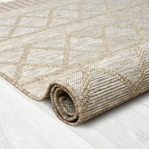 HomeRoots 5' Gray Striped Handmade Area Rug – Versatile Indoor Outdoor Design for Timeless Style & Durability 7'10" x 9'6" 517474
