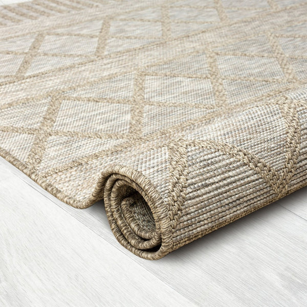 HomeRoots 5' Gray Striped Handmade Area Rug – Versatile Indoor Outdoor Design for Timeless Style & Durability 7'10" x 9'6" 517474