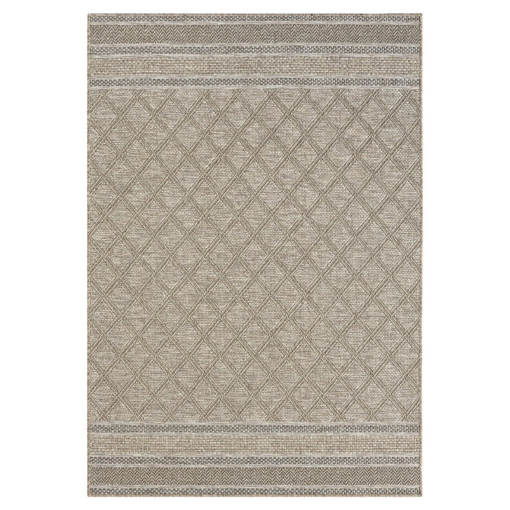 HomeRoots 5' Gray Geometric Handmade Area Rug for Indoor and Outdoor Spaces - Stylish and Durable Design 7'10" x 9'6" 517476