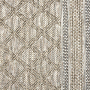 HomeRoots 5' Gray Geometric Handmade Area Rug for Indoor and Outdoor Spaces - Stylish and Durable Design 7'10" x 9'6" 517476