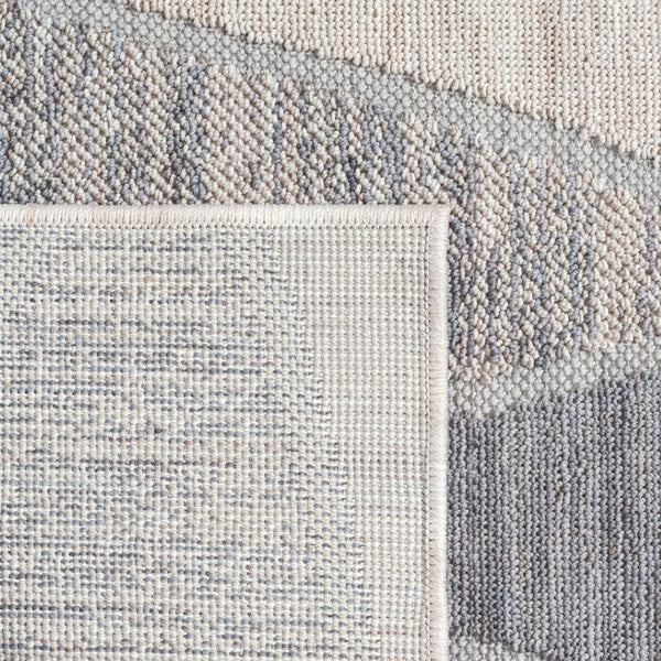 HomeRoots 8' X 9' Blue and Gray Geometric Indoor Outdoor Area Rug – Stylish, Durable, Eco-Friendly Design for All Spaces 517487