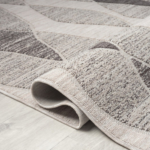 HomeRoots 8' X 9' Gray Geometric Indoor/Outdoor Area Rug – Modern Style, Durable, Easy-Care & Versatile Design 517489