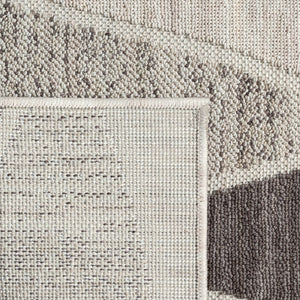 HomeRoots 8' X 9' Gray Geometric Indoor/Outdoor Area Rug – Modern Style, Durable, Easy-Care & Versatile Design 517489